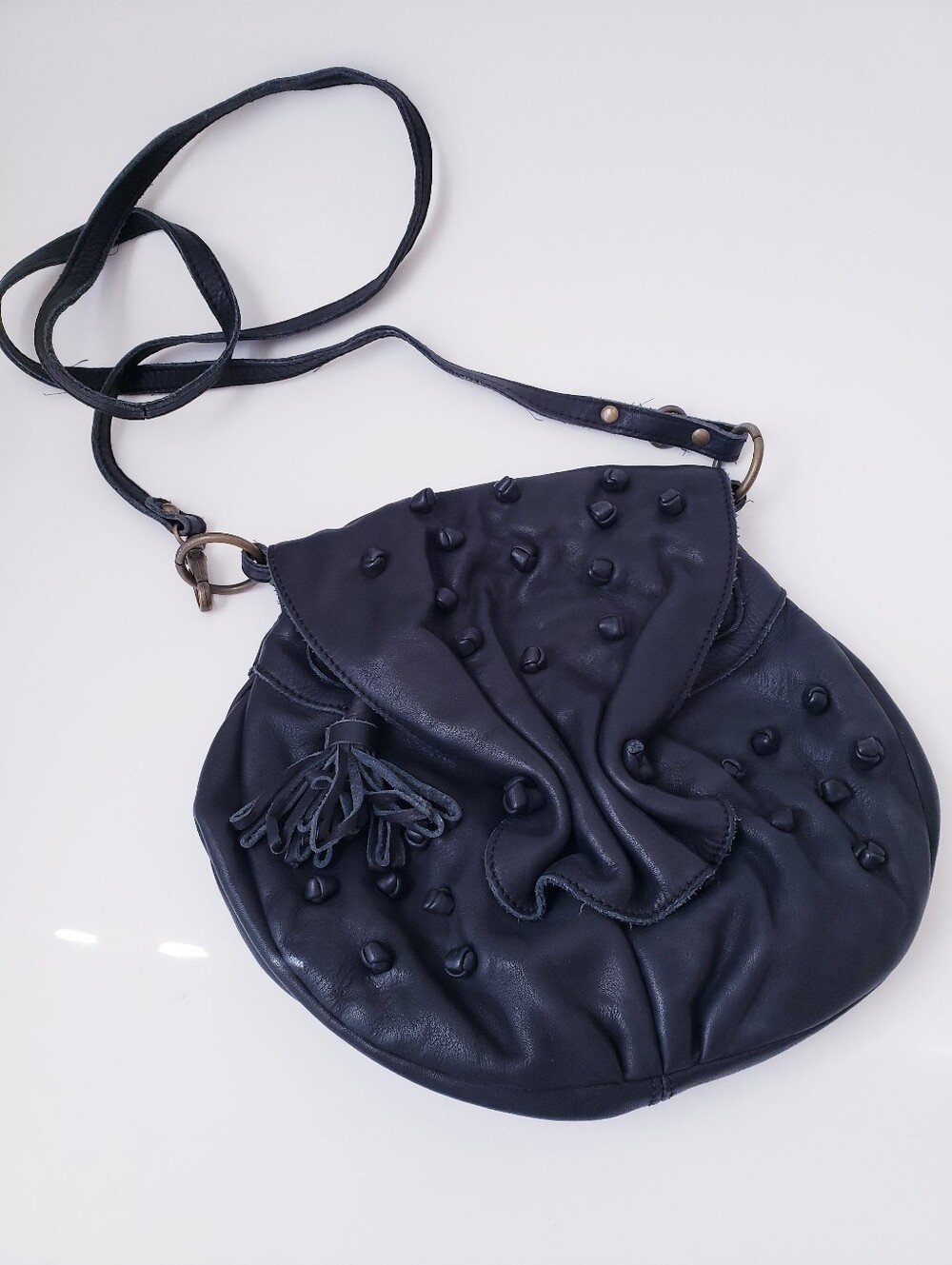 Vintage Miss Albright Black Leather Bag